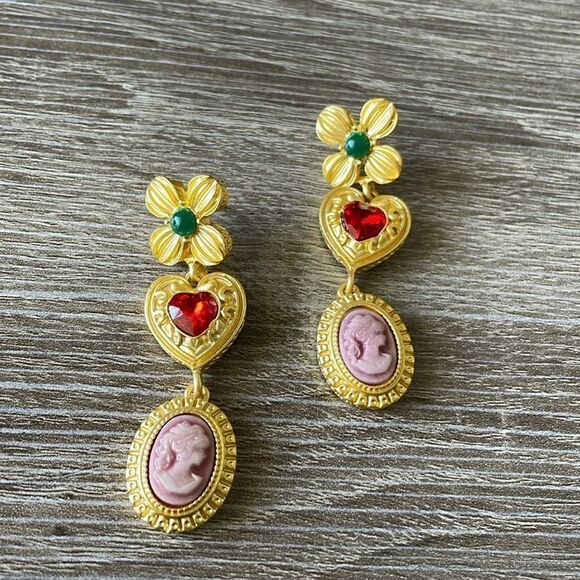 Vintage drop earrings N227 - Picture 2 of 4